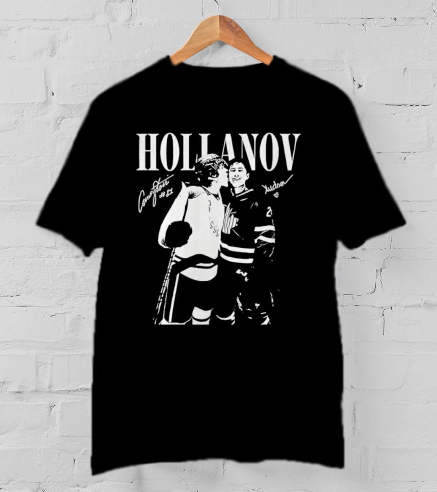 Hollanov Comorston Hudson No 87 Autographs T-Shirt