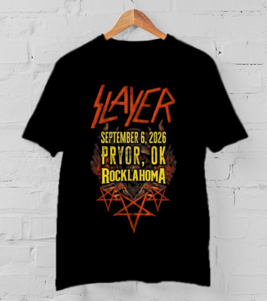Slayer September 6 2026 Pryor OK Rocklahoma T-Shirt