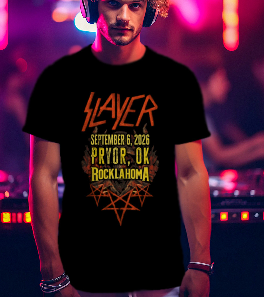 Slayer September 6 2026 Pryor OK Rocklahoma T-Shirt
