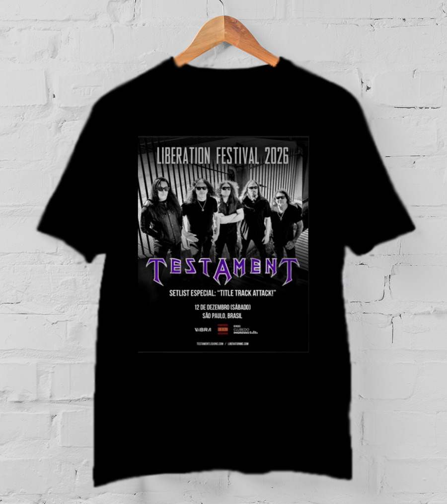 Testament Liberation Festival 2026 São Paulo December 12 Setlist Especial Title Track Attack T-Shirt