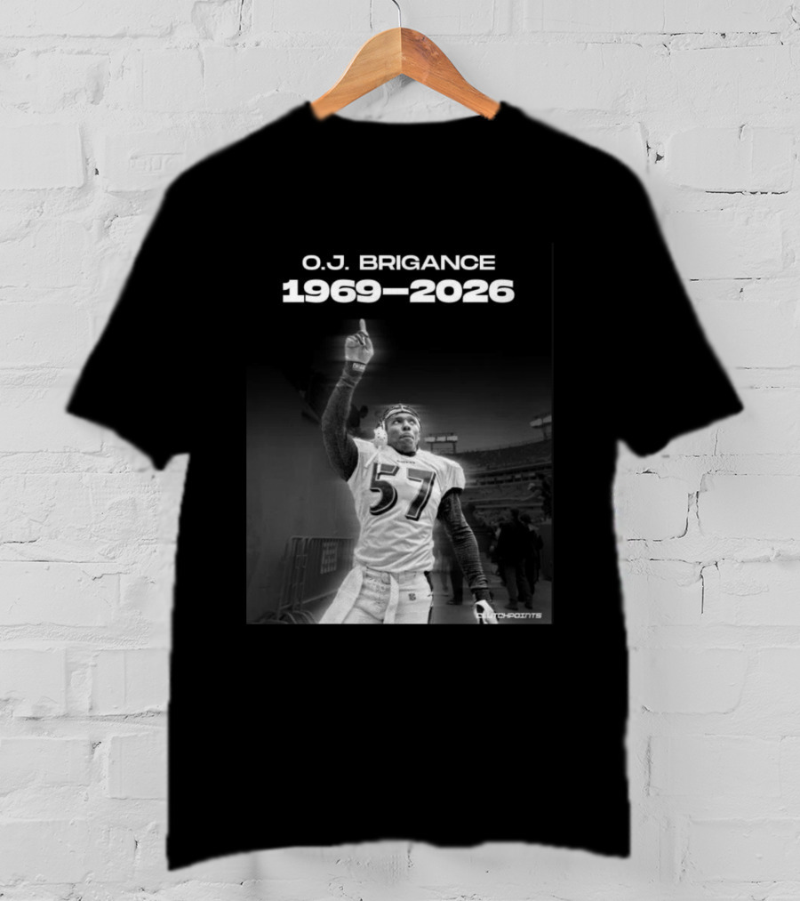 O.J. Brigance 1969 2026 Ravens Linebacker Legacy T-Shirt