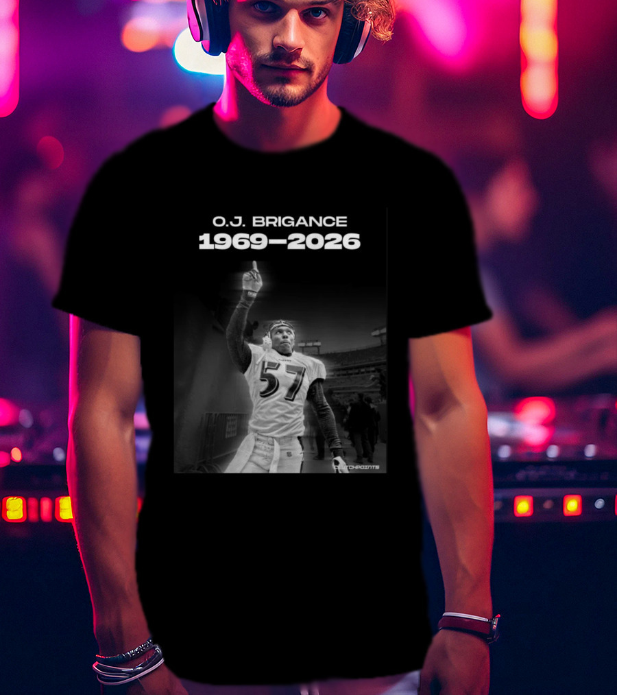 O.J. Brigance 1969 2026 Ravens Linebacker Legacy T-Shirt