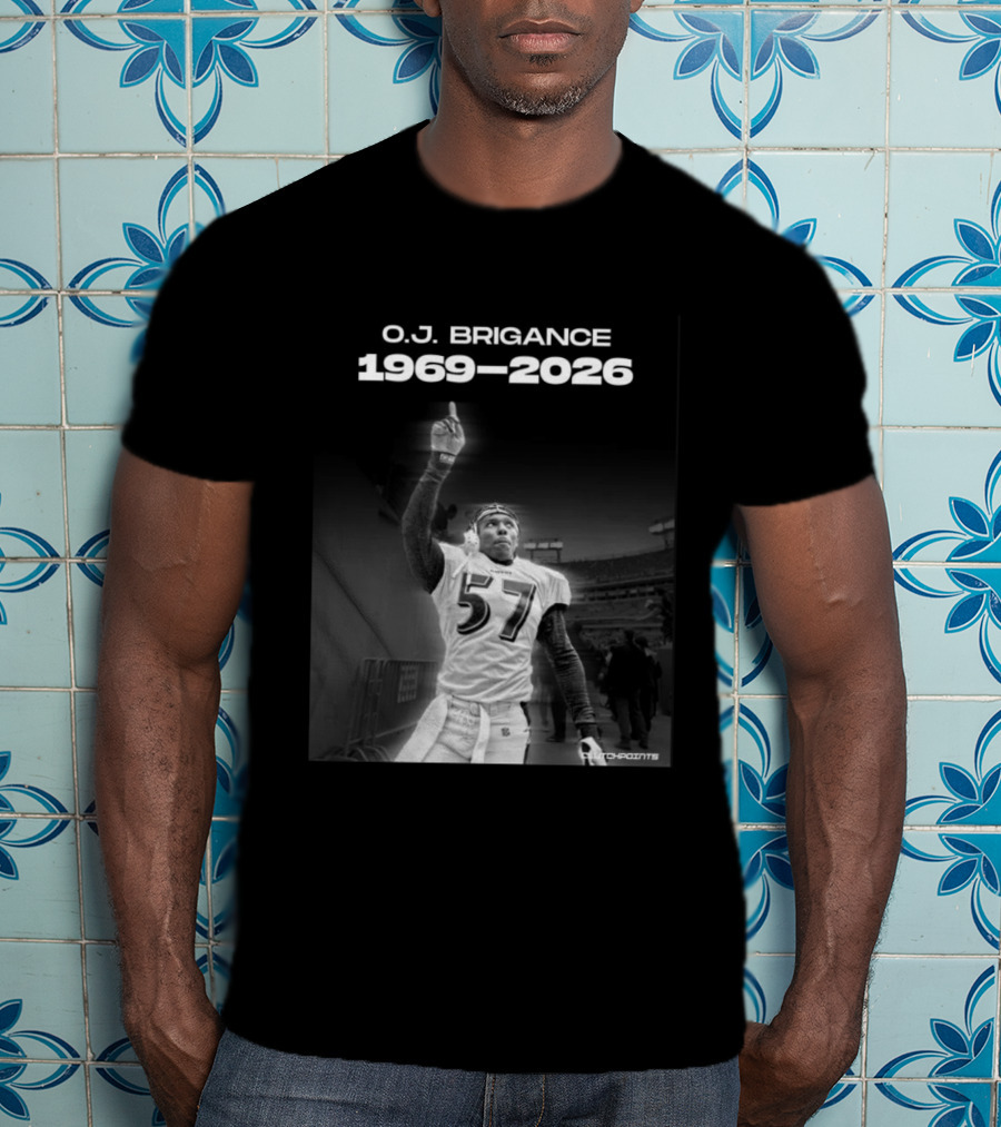 O.J. Brigance 1969 2026 Ravens Linebacker Legacy T-Shirt