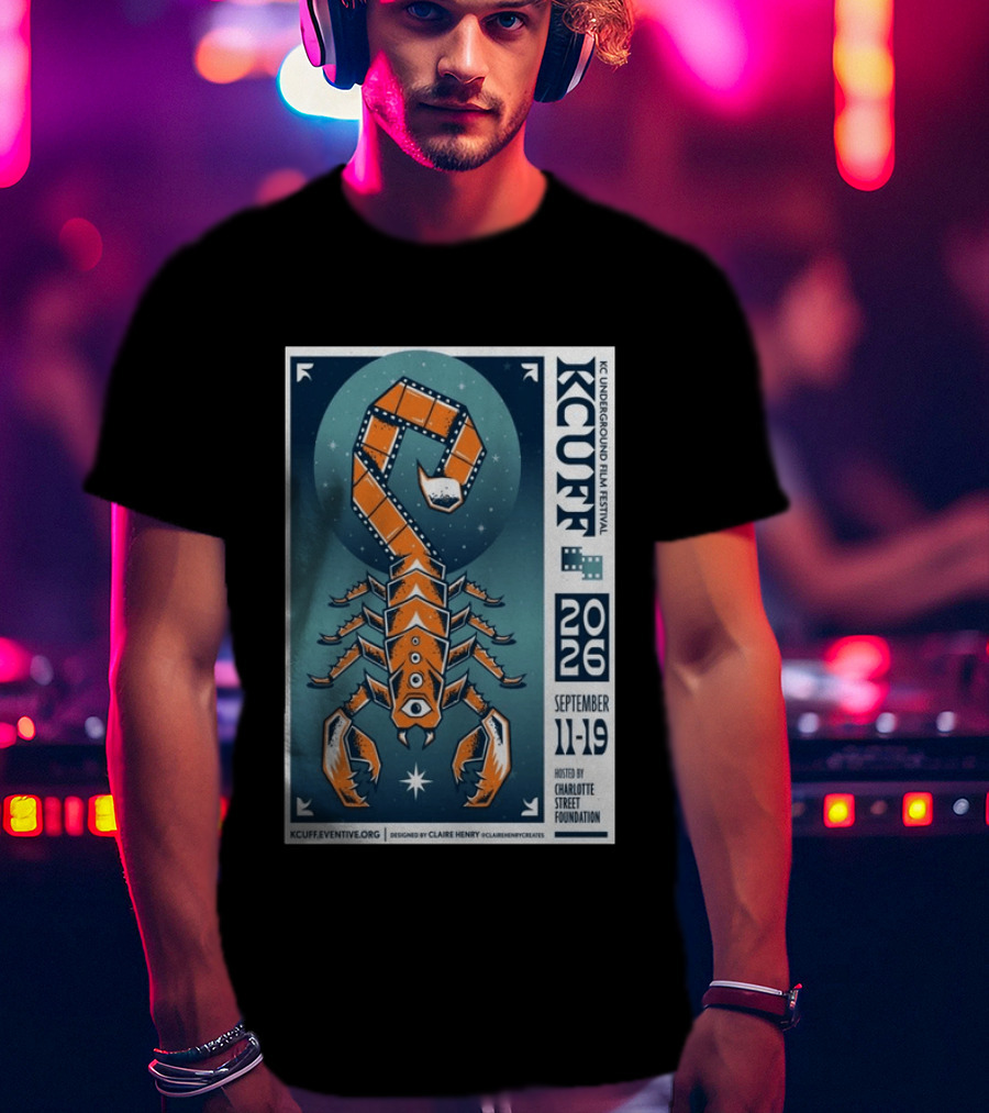KC Underground Film Festival 2026 Scorpion September 11 19 Charlotte Street Foundation T-Shirt