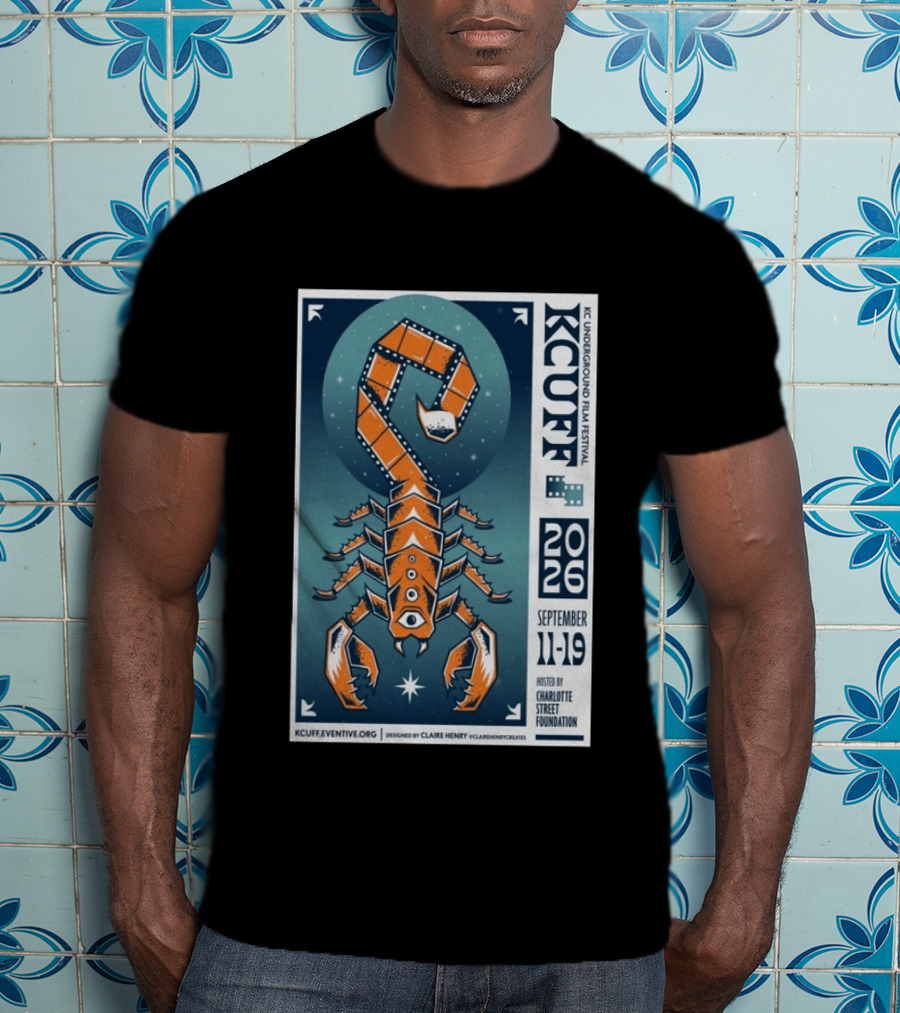 KC Underground Film Festival 2026 Scorpion September 11 19 Charlotte Street Foundation T-Shirt