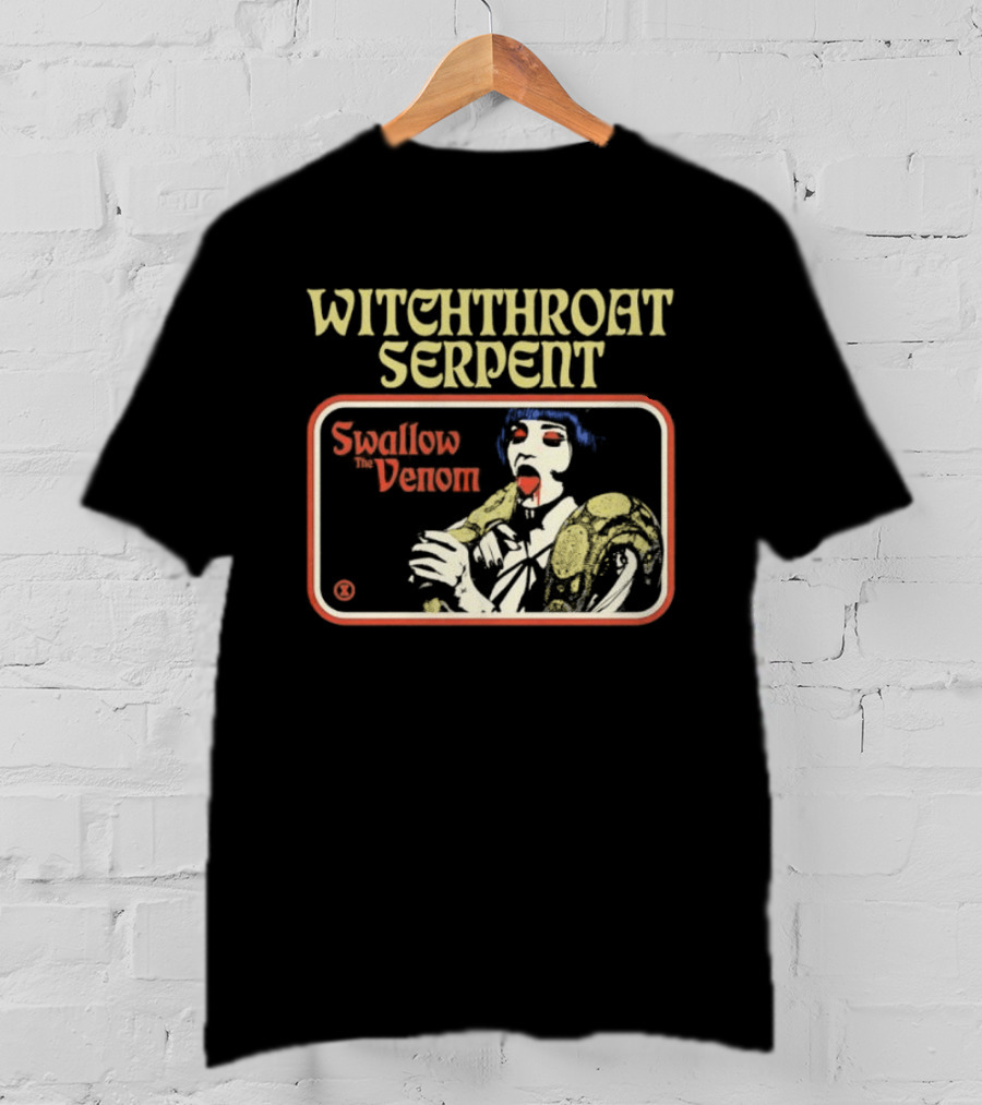 Witchthroat Serpent Swallow The Venom Doom Metal Psychedelic T-Shirt
