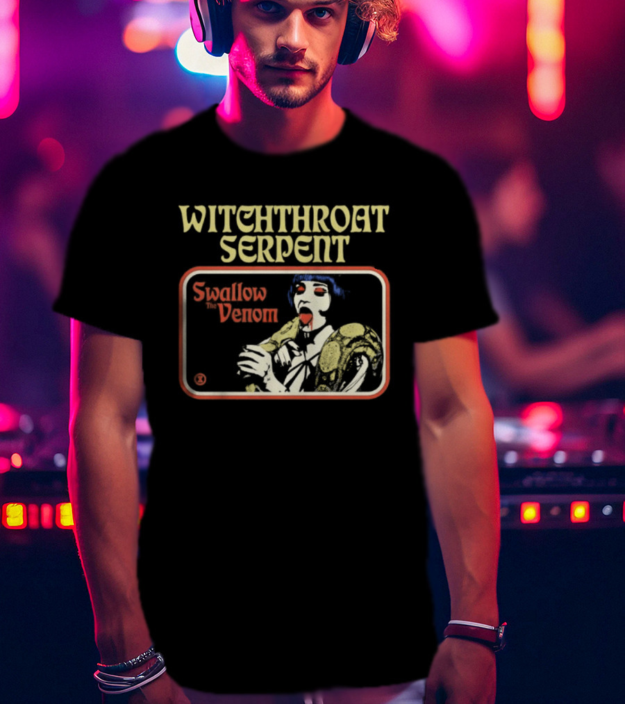 Witchthroat Serpent Swallow The Venom Doom Metal Psychedelic T-Shirt