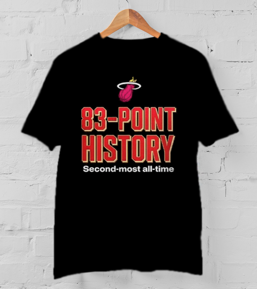Miami Heat Bam Adebayo 83 Point History Second Most All Time T-Shirt