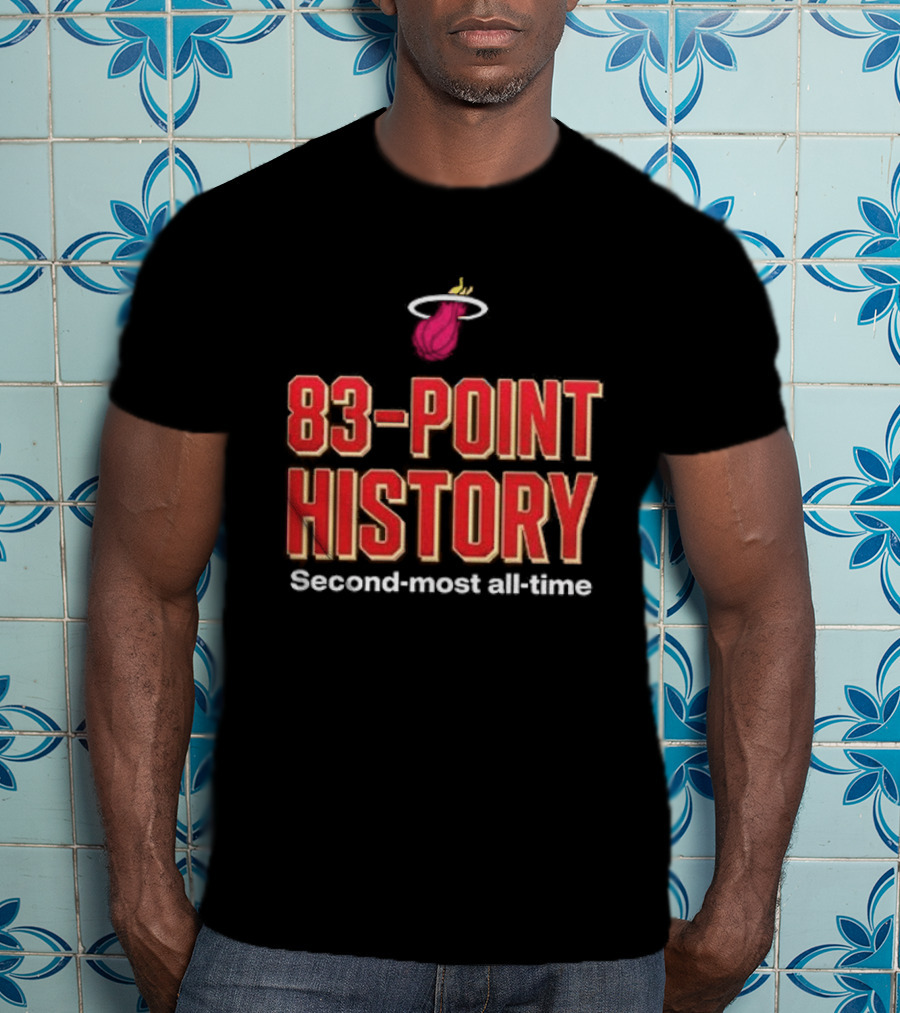 Miami Heat Bam Adebayo 83 Point History Second Most All Time T-Shirt