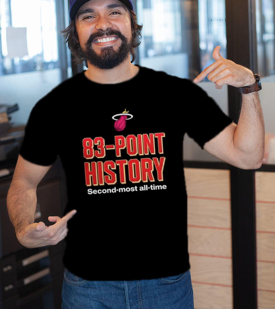 Miami Heat Bam Adebayo 83 Point History Second Most All Time T-Shirt