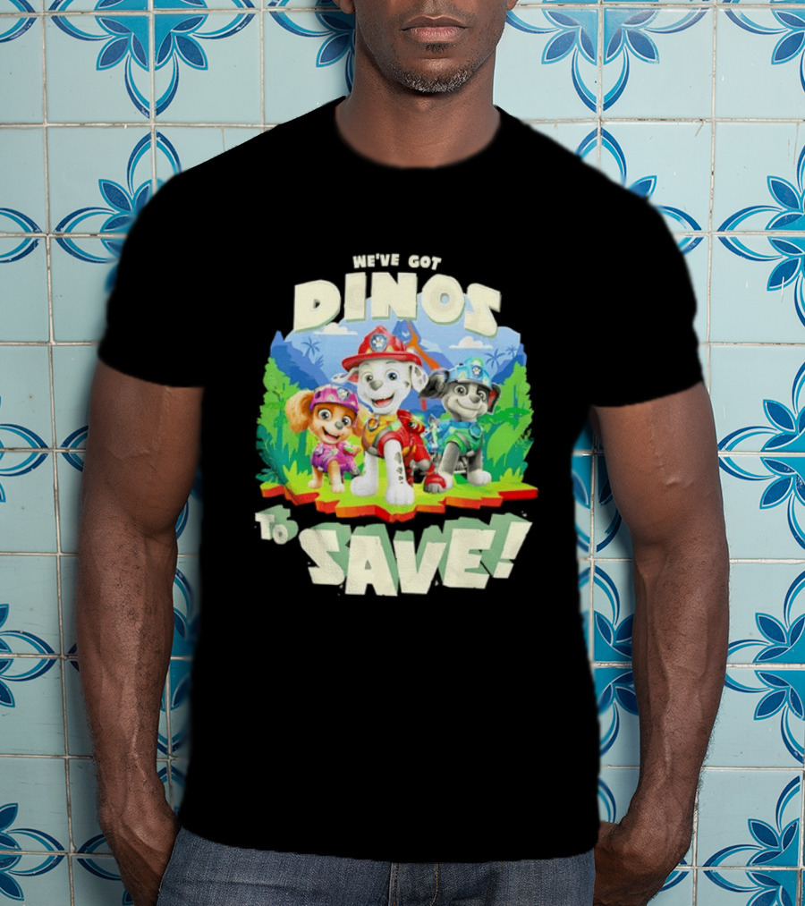 Paw Patrol We've Got Dinos To Save Marshall Adventure With Dinosaurs T-Shirt