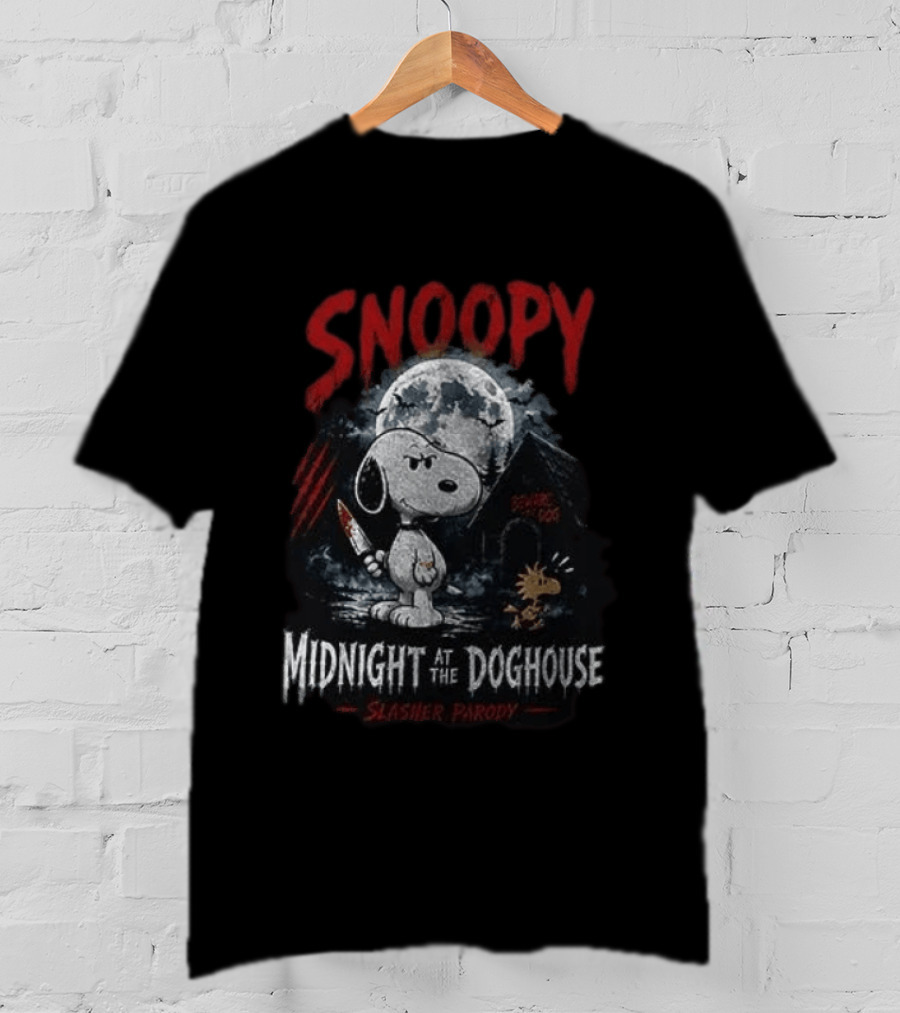 Snoopy Midnight At The Doghouse Slasher T-Shirt