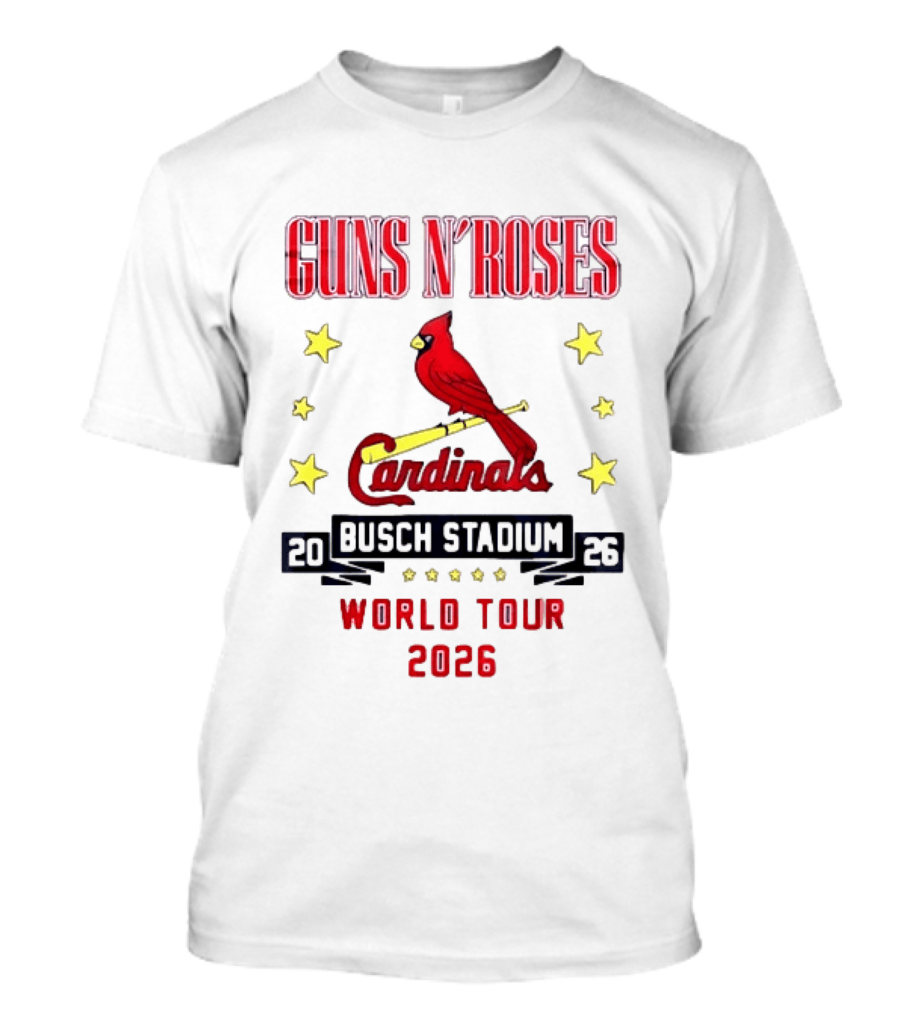 Guns N' Roses Busch Stadium St Louis Cardinals World Tour 2026 T-Shirt