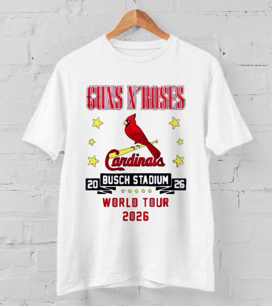 Guns N' Roses Busch Stadium St Louis Cardinals World Tour 2026 T-Shirt
