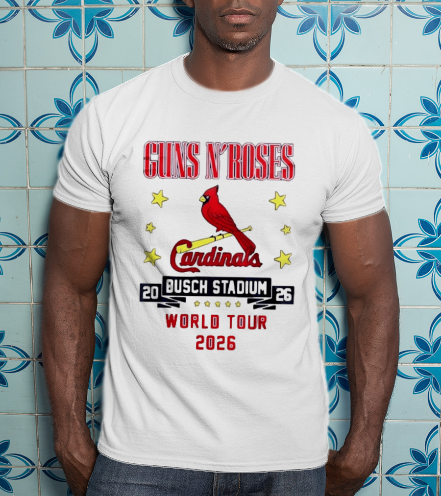 Guns N' Roses Busch Stadium St Louis Cardinals World Tour 2026 T-Shirt
