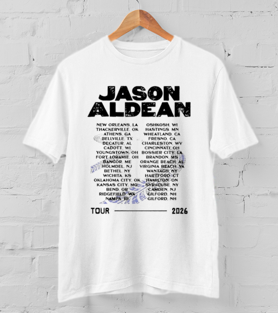 Jason Aldean Tour 2026 Concert Dates Schedule Country Music Events T-Shirt