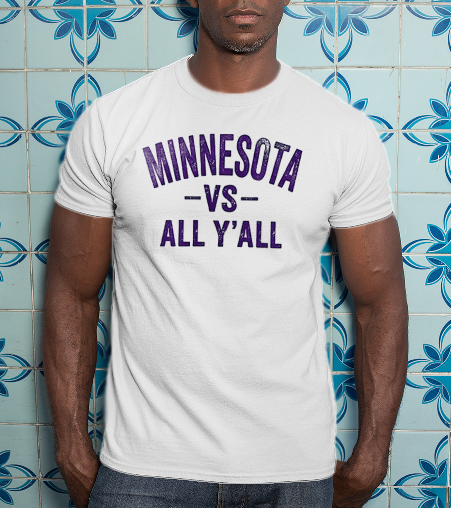 Minnesota Vikings Vs All Y'all Patriot Day Flag T-Shirt