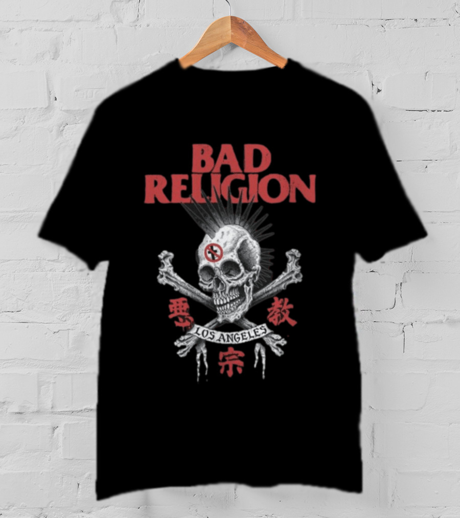 Bad Religion Los Angeles Tokyo Hiro Skull Crossbones T-Shirt