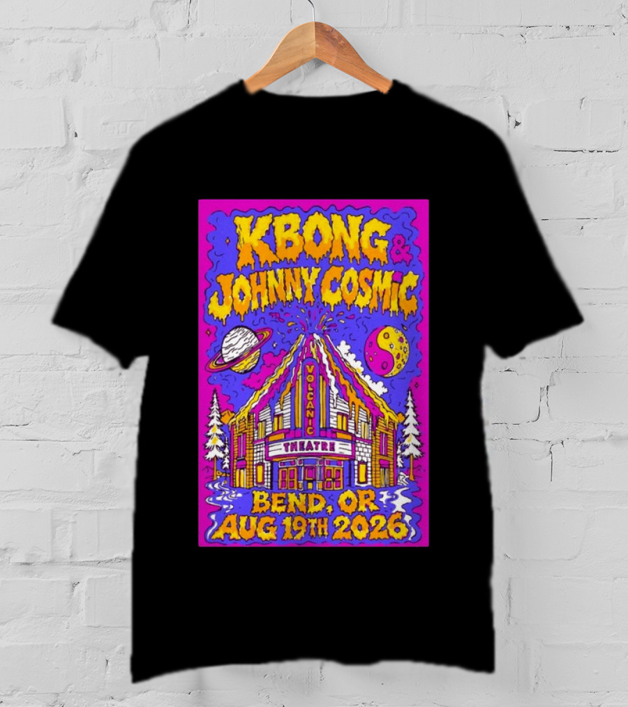 KBong Johnny Cosmic Bend OR August 19th 2026 Volcanic Theatre Concert T-Shirt