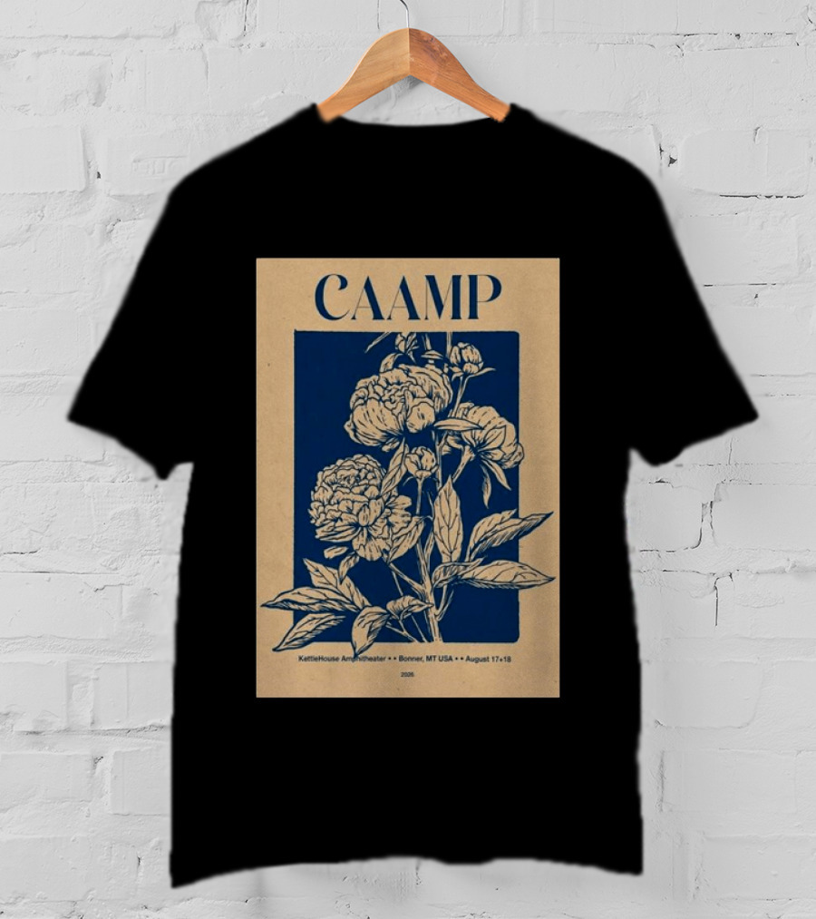 CAAMP KettleHouse Amphitheater Bonner MT August 17+18 2026 Floral T-Shirt