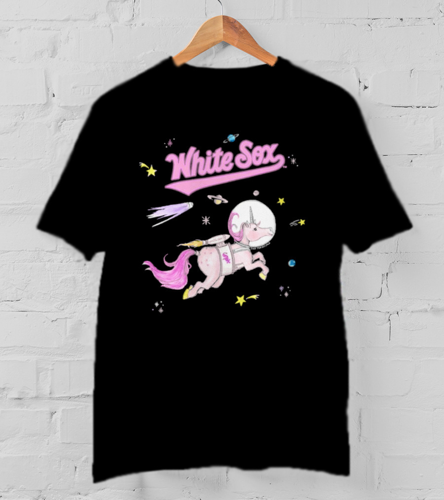 Chicago White Sox Tiny Turnip Youth Space Unicorn Galaxy Adventure T-Shirt