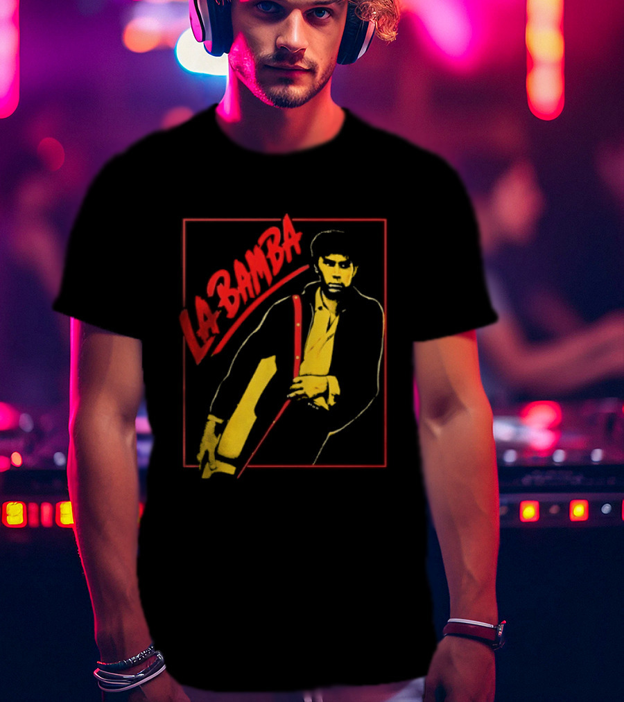 Ritchie Valens La Bamba Rock And Roll Iconic Yellow Red T-Shirt