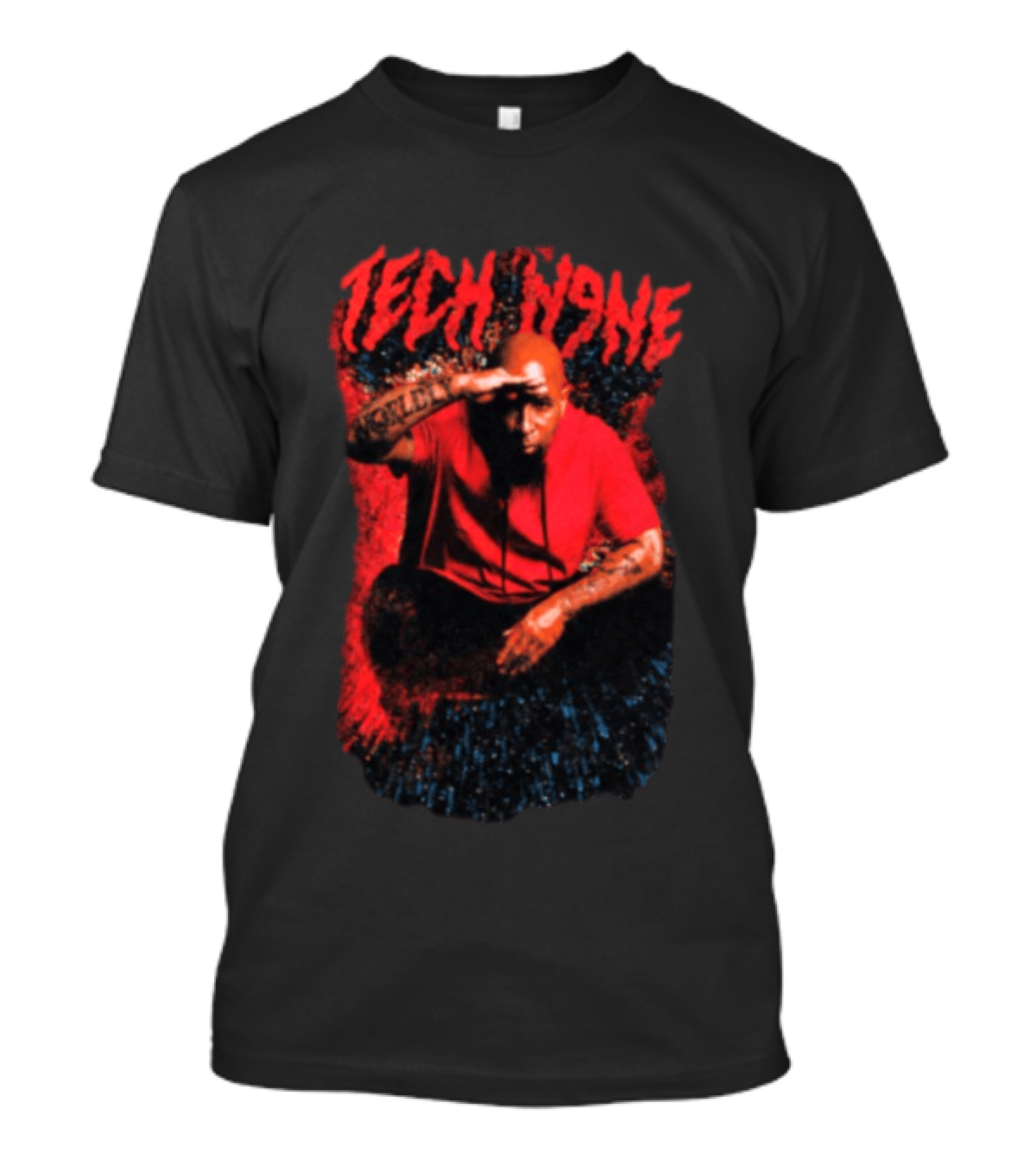 Strange Music Tech N9ne Salute Red Black T-Shirt
