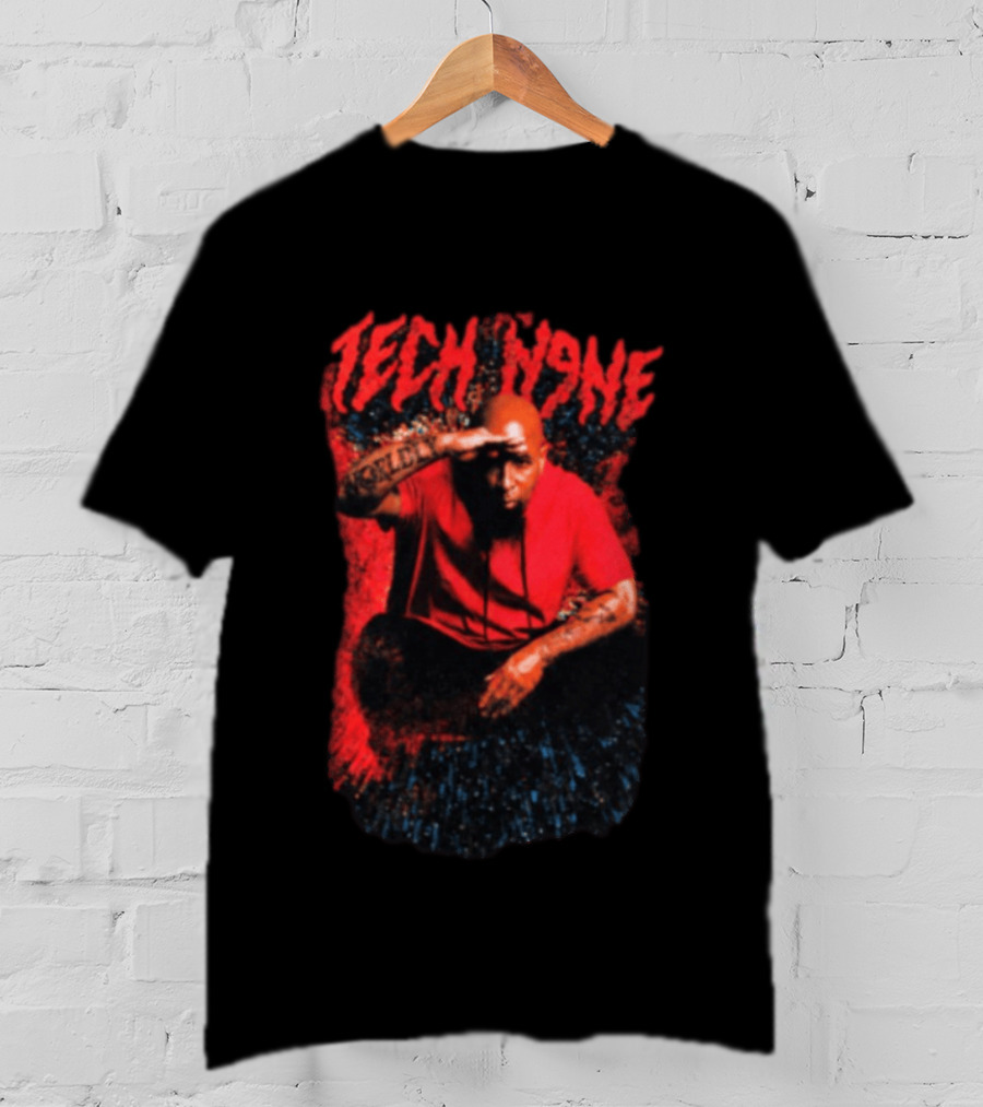 Strange Music Tech N9ne Salute Red Black T-Shirt