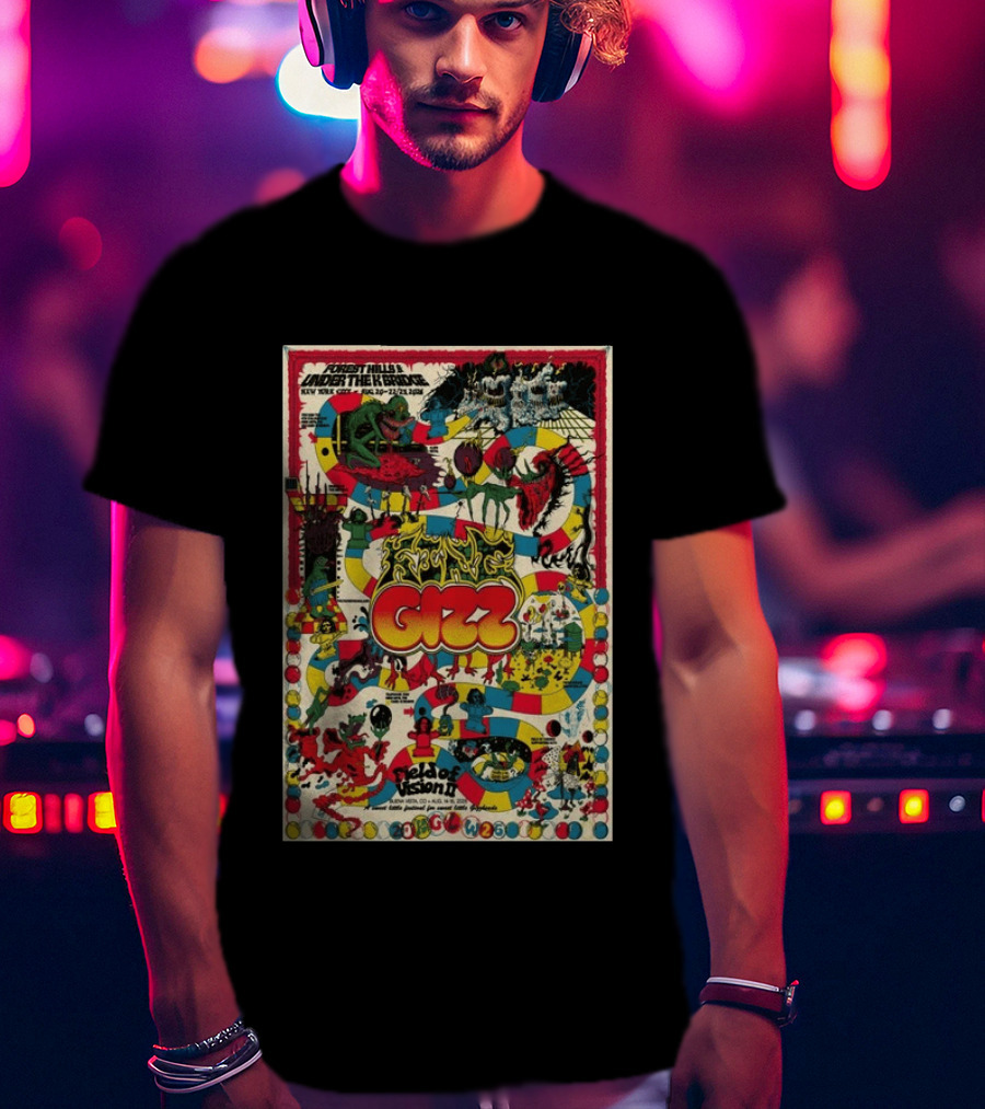 Goose Aug 18 2026 Commodore Ballroom Vancouver BC Flying Gizz Field Of Vision New York City Forest Hills Under The Rainbow T-Shirt