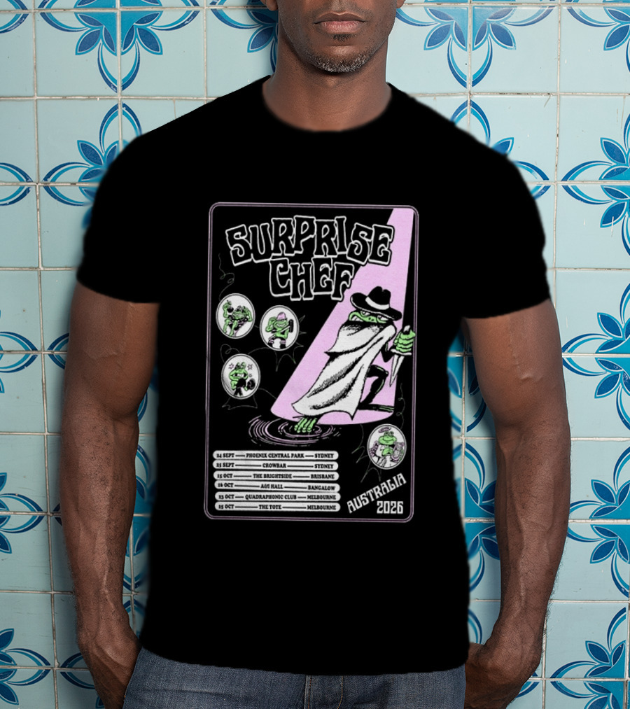 Surprise Chef 2026 Australia Tour Dates Sydney Brisbane Melbourne T-Shirt