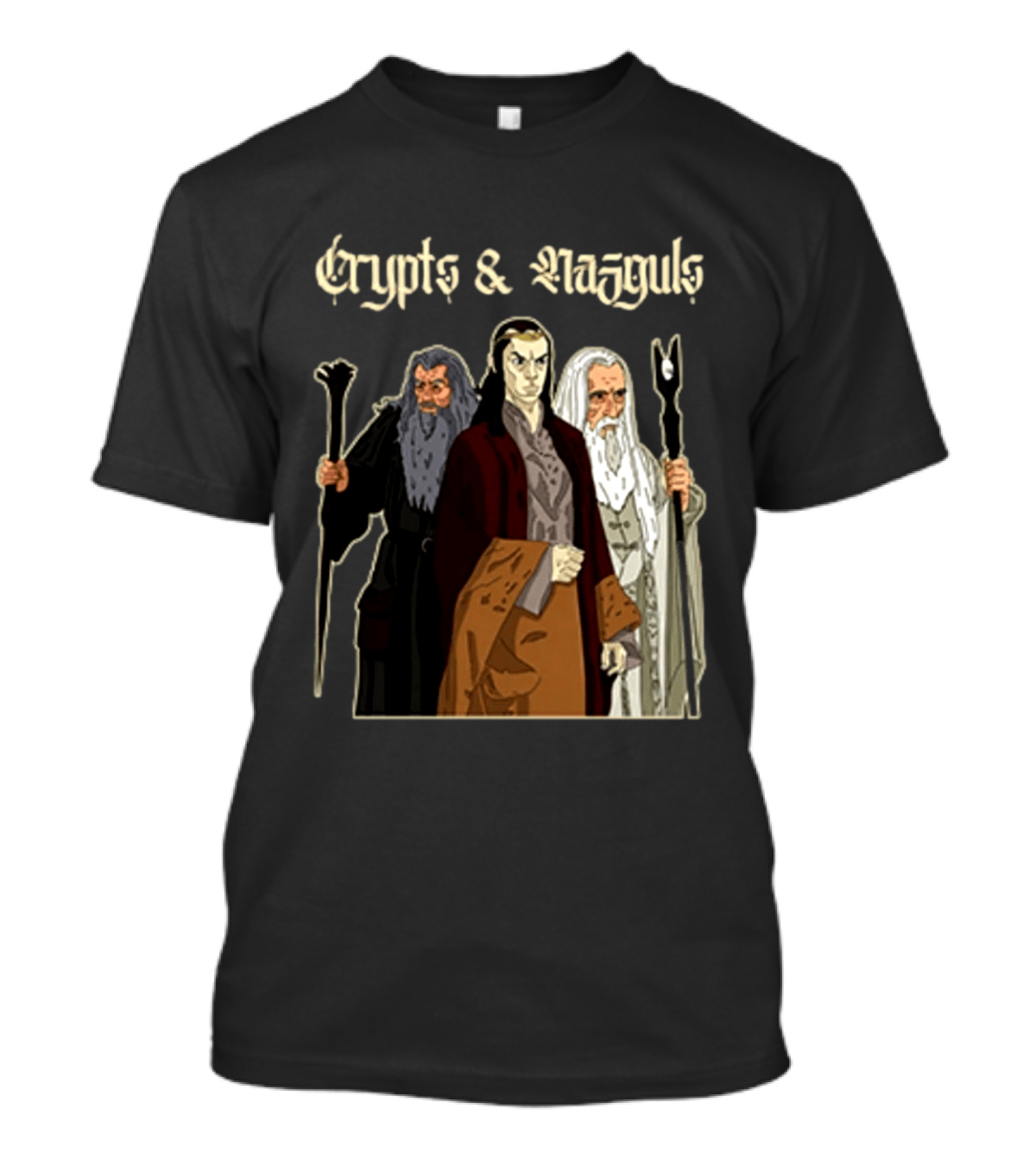 Crypts & Nazgûls Wizards Of The Rings Characters T-Shirt