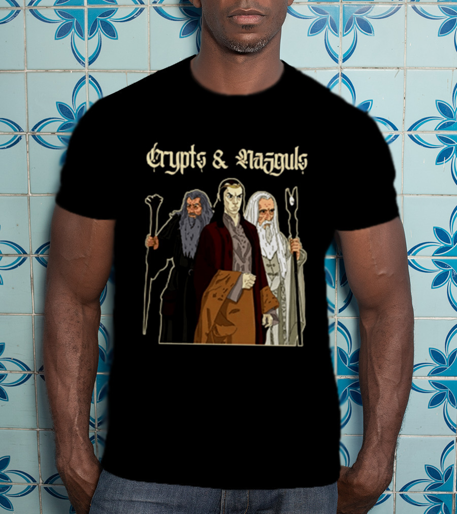 Crypts & Nazgûls Wizards Of The Rings Characters T-Shirt