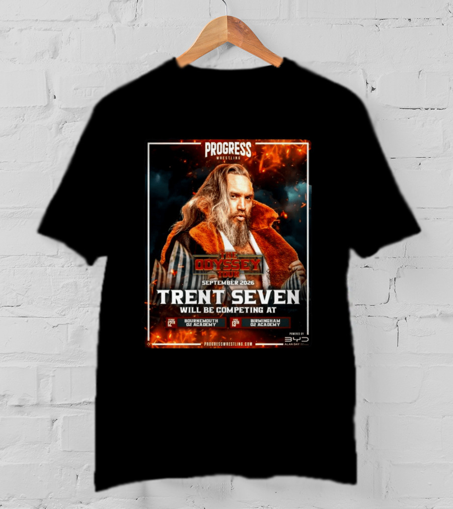 Progress Wrestling Odyssey Tour September 2026 Trent Seven Bournemouth Birmingham O2 Academy T-Shirt