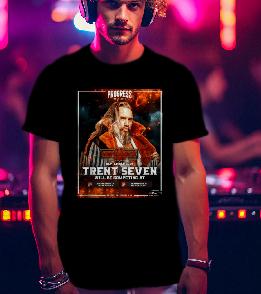 Progress Wrestling Odyssey Tour September 2026 Trent Seven Bournemouth Birmingham O2 Academy T-Shirt