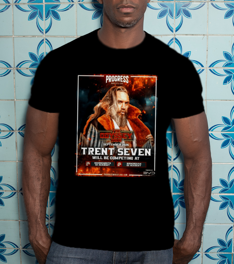 Progress Wrestling Odyssey Tour September 2026 Trent Seven Bournemouth Birmingham O2 Academy T-Shirt