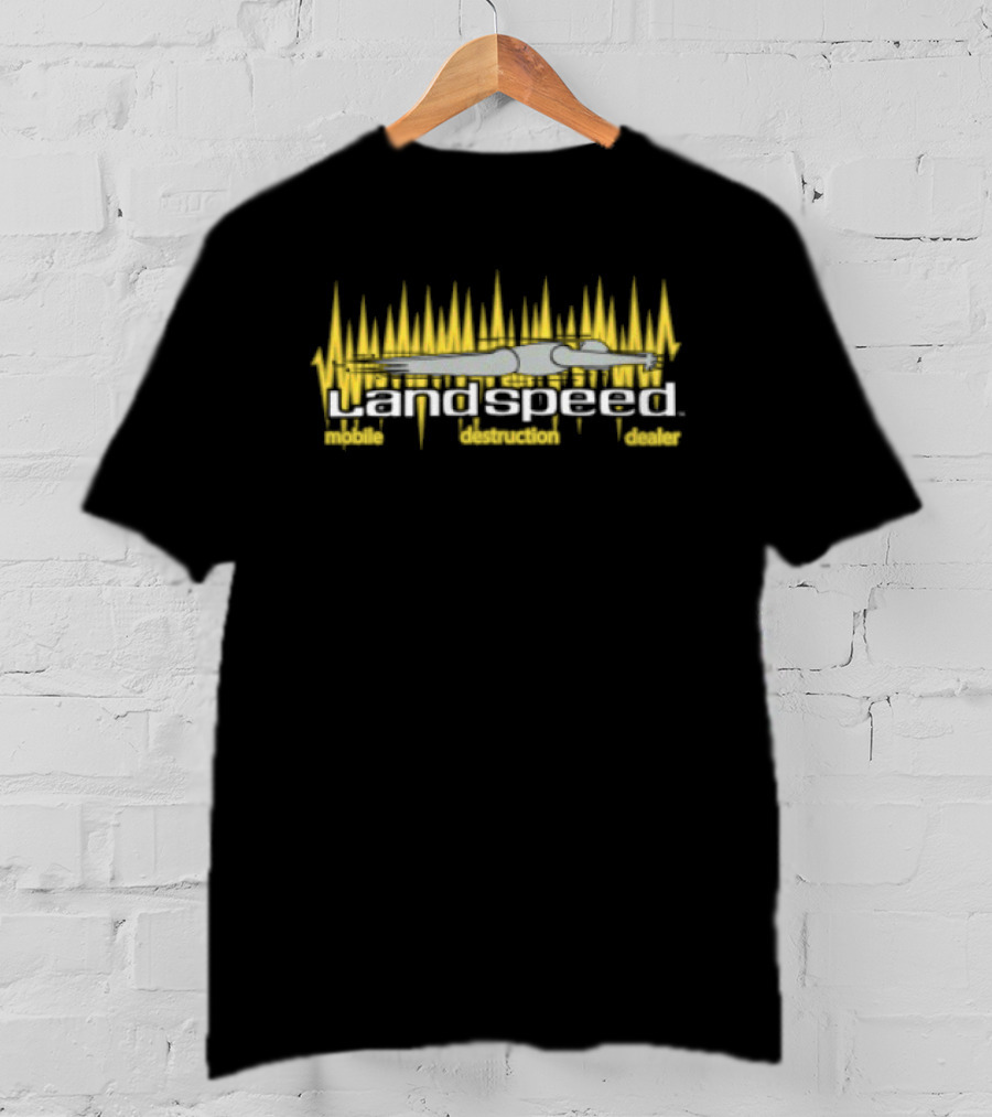 Welcome To Bootville Store Landspeed Yellow Flame Racer T-Shirt