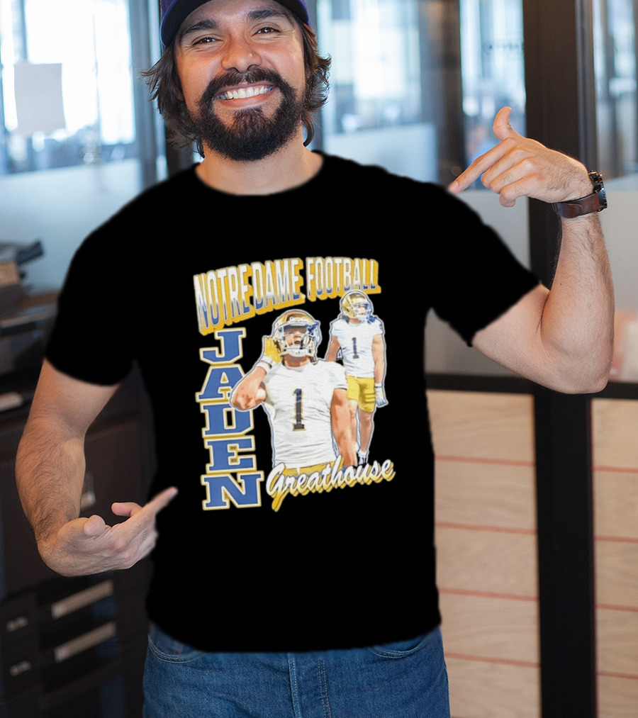 Notre Dame Football Jaden Greathouse 1 Fighting Irish T-Shirt