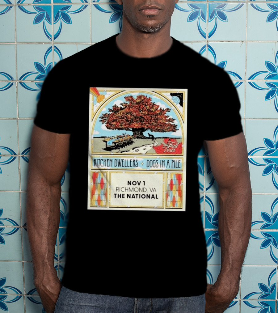 Kitchen Dwellers Dogs In A Pile Fall Tour 2026 Richmond VA The National November 1 T-Shirt