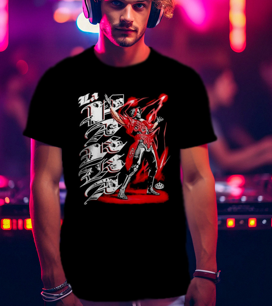 La Parka AAA Lucha Libre Legend Skeleton Warrior Action Hero T-Shirt