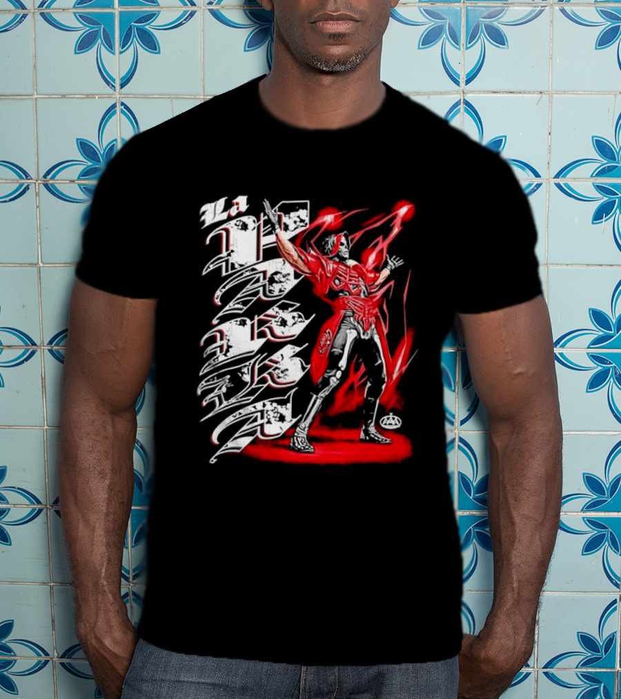 La Parka AAA Lucha Libre Legend Skeleton Warrior Action Hero T-Shirt
