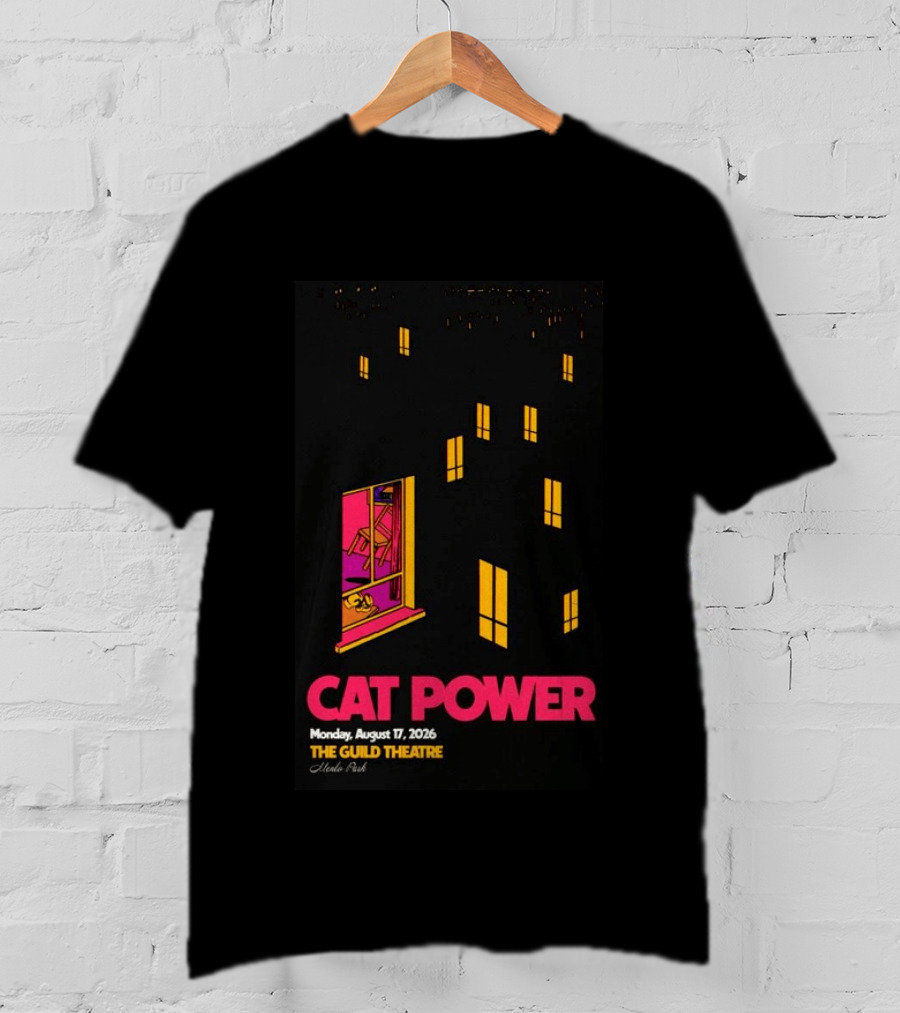 Cat Power Menlo Park August 17 2026 Guild Theatre Concert T-Shirt