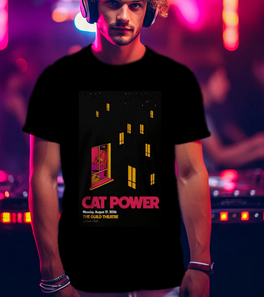 Cat Power Menlo Park August 17 2026 Guild Theatre Concert T-Shirt