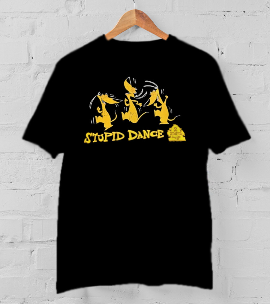 2 Stupid Dogs Stupid Dance Hanna Barbera Animation Vintage 90s Cartoon T-Shirt