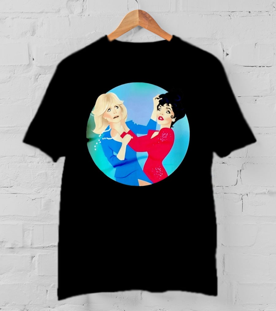 Alexis Carrington Krystle Carrington Iconic Dynasty Catfight Scene T-Shirt