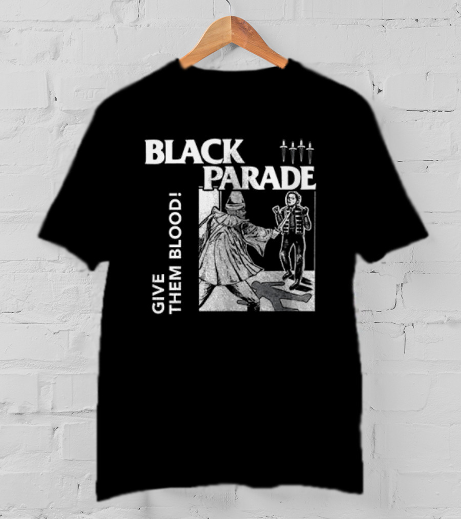 Black Parade Give Them Blood Skeleton Parade Marching Scene T-Shirt
