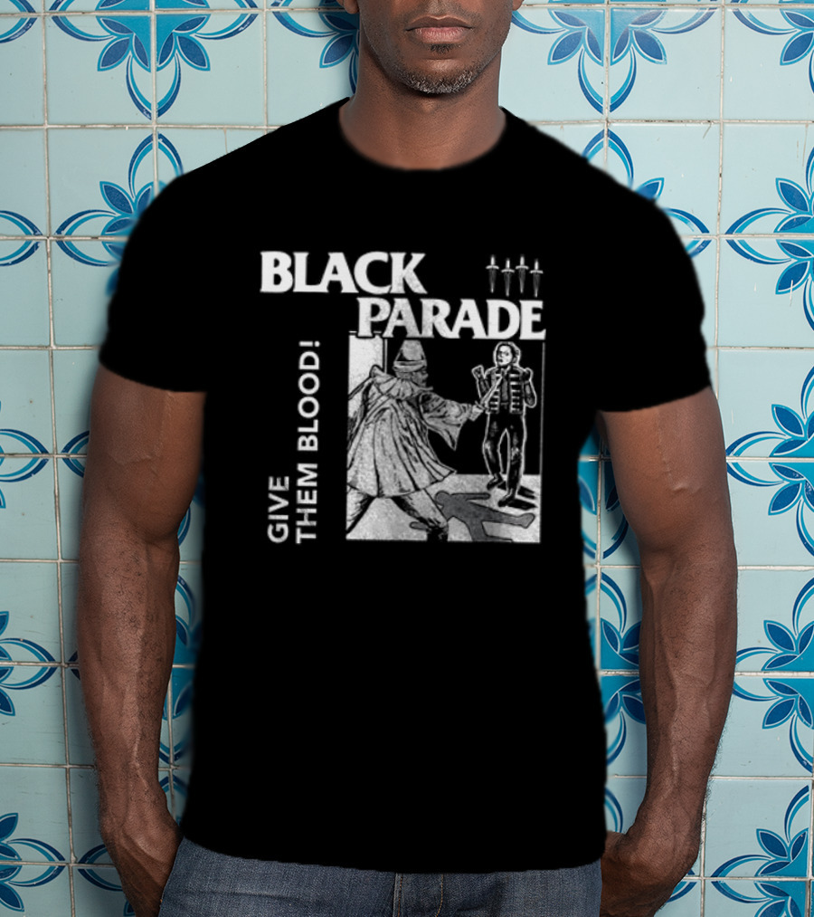 Black Parade Give Them Blood Skeleton Parade Marching Scene T-Shirt