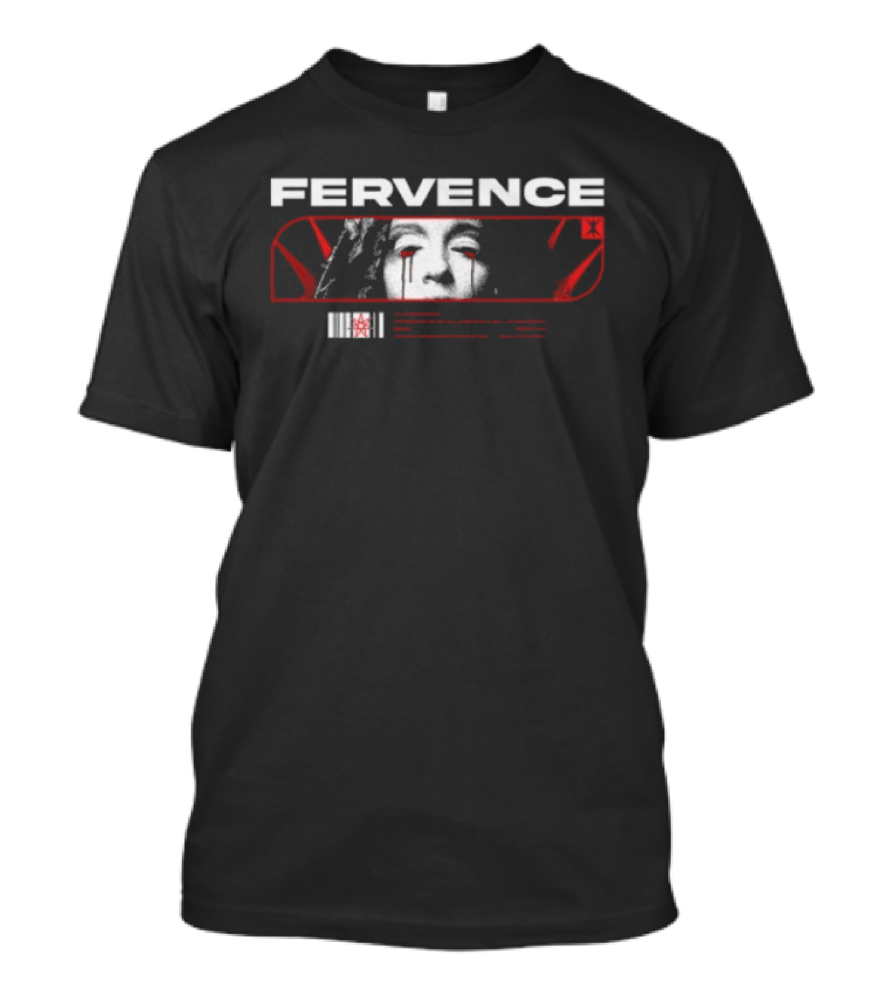 Indiemerchstore Fervence Constructs Effigy Red White Face T-Shirt