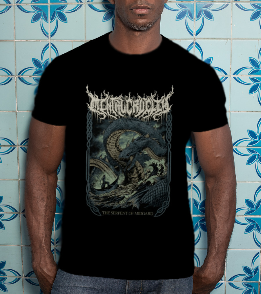 Indiemerchstore Mental Cruelty The Serpent Of Midgard Mythical Sea Monster Norse Viking T-Shirt