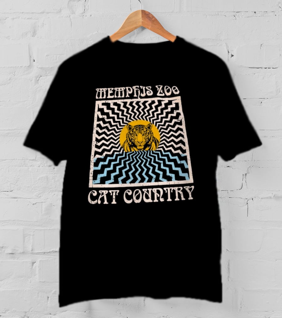 Memphis Zoo Cat Country Tiger Vintage Distressed T-Shirt