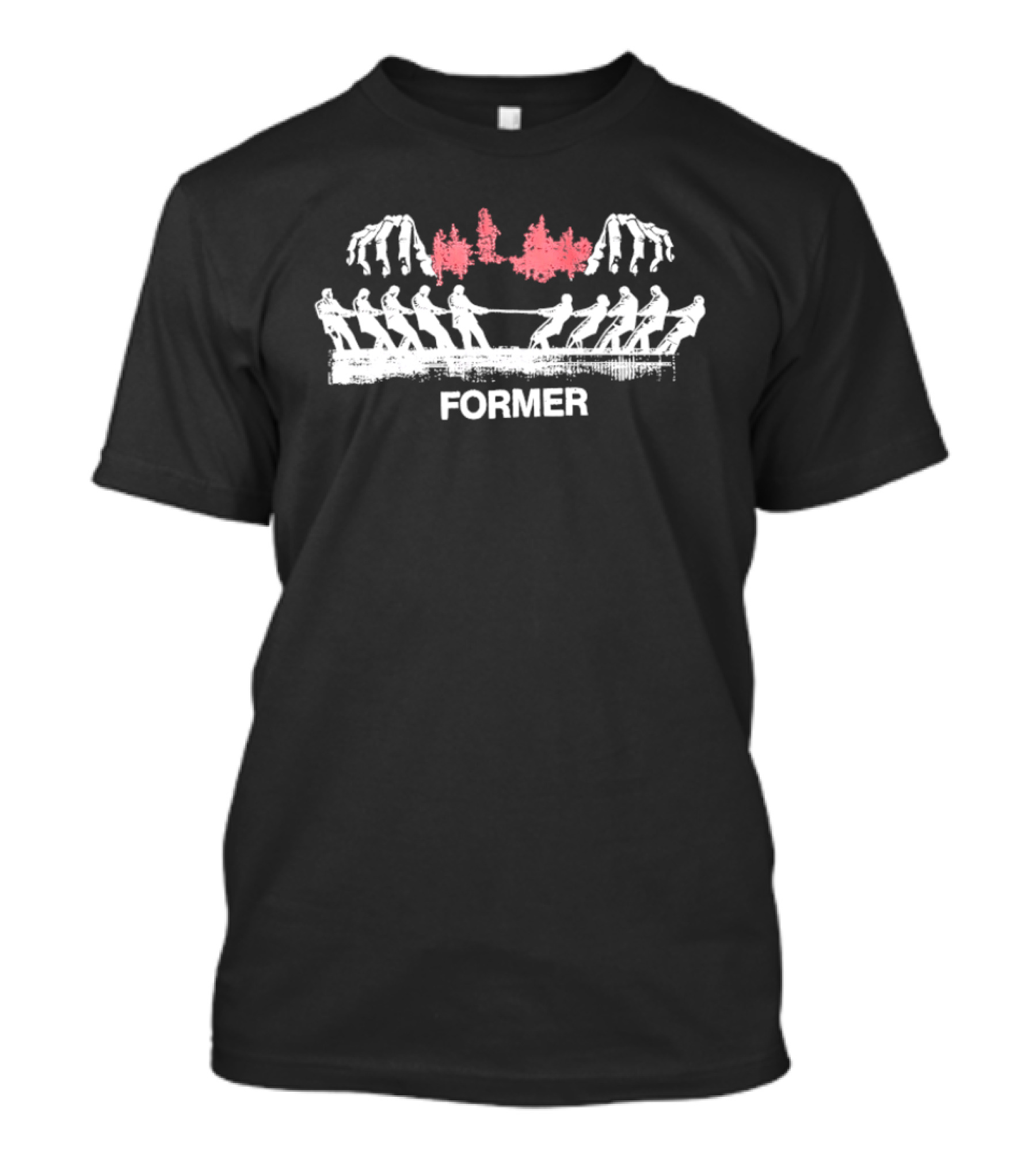 Former Tug Of War Skeleton Hands Gothic T-Shirt